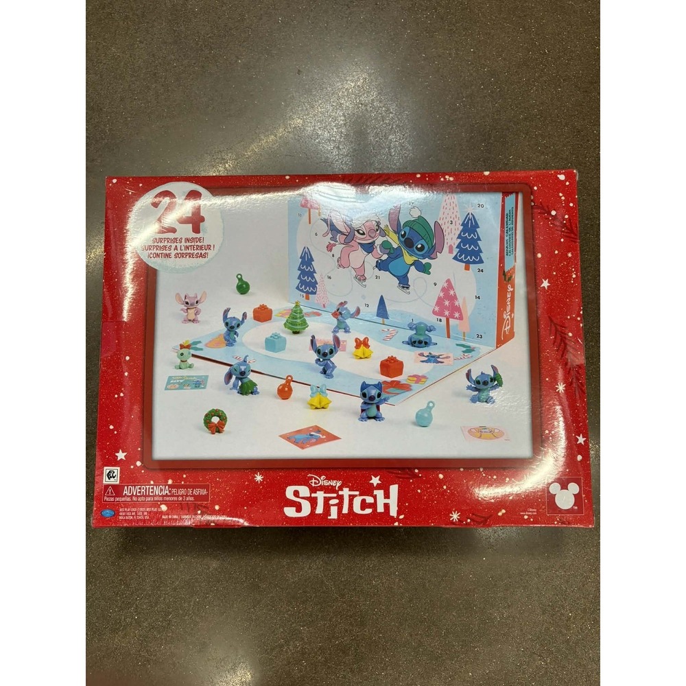 NEW! Disney Stitch CHRISTMAS ADVENT CALENDAR 24 Surprises with 9 Figures 2025 - Picture 2 of 2